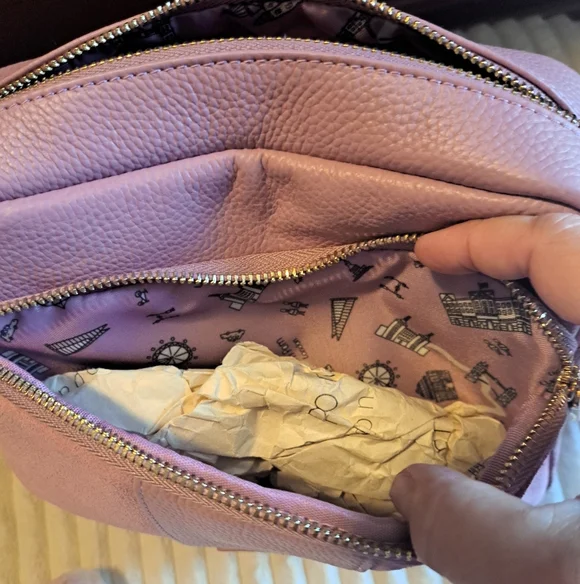 Pom Pom London Original Plus In Pink With Pink Suede On The Front NWOT - Picture 6 of 8